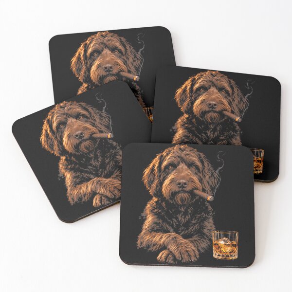 Item preview, Cool Labradoodle Smoking Cigar And Whiskey designed and sold by Alzasshop.