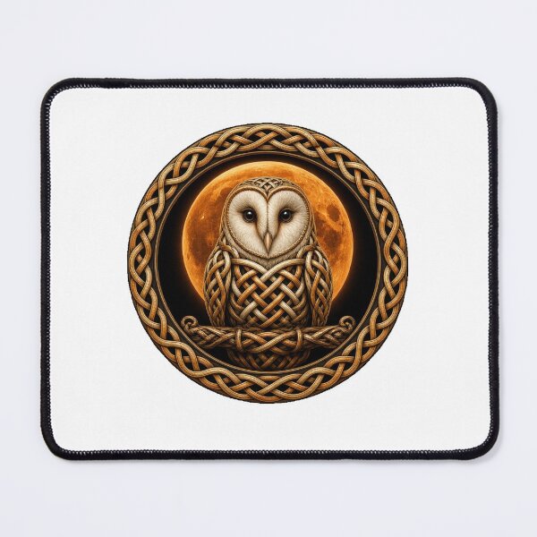 Item preview, Celtic Knot Samhain Barn Owl Harvest Moon designed and sold by Freckled-Monkey.