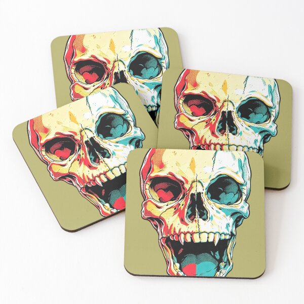 Item preview, Red and cyan skull designed and sold by Glenbobagins.