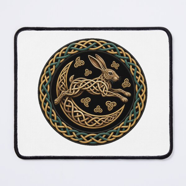 Item preview, Celtic Knot Leaping Moon Hare designed and sold by Freckled-Monkey.