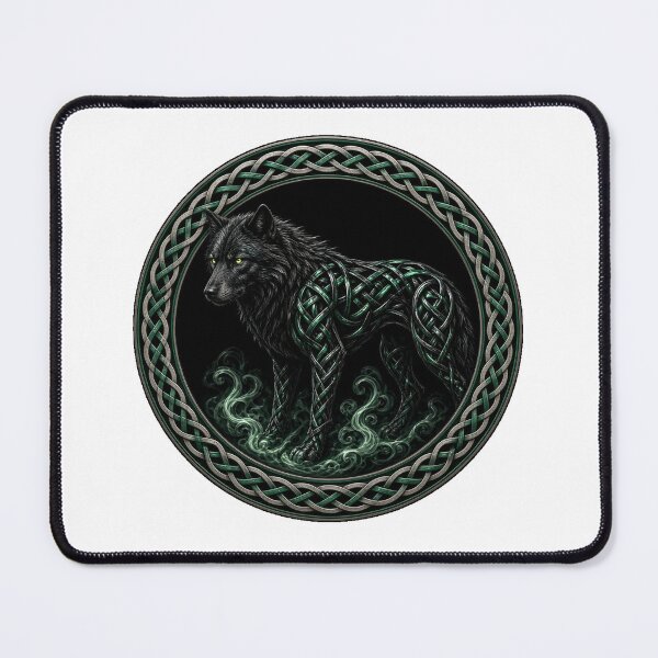 Item preview, Celtic Knot Pooka Black Hound in the Mist designed and sold by Freckled-Monkey.