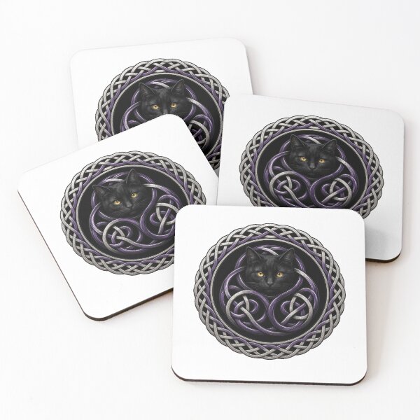 Item preview, Trisquel de nudo celta Gato negro designed and sold by Freckled-Monkey.
