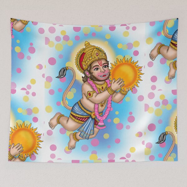 Item preview, Lord Hanuman Digital Drawing | Hindu Deity Illustration designed and sold by Harshit_Digital_Arts.