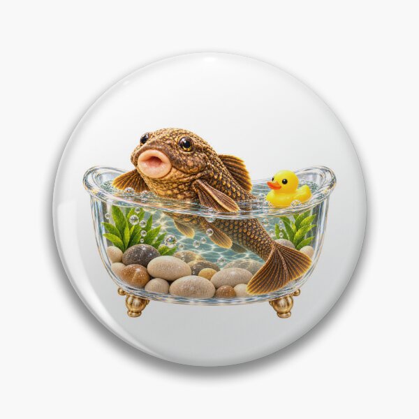Item preview, Playful Suckermouth Catfish Bathtub designed and sold by Sillytoe.