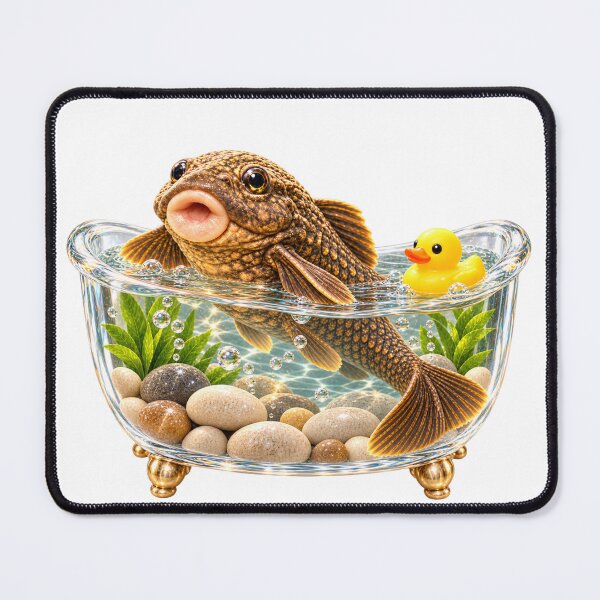 Item preview, Playful Suckermouth Catfish Bathtub designed and sold by Sillytoe.