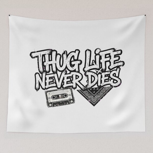 Item preview, Thug Life Never Dies 90s Hip Hop Legend Vintage designed and sold by kanjxtan.