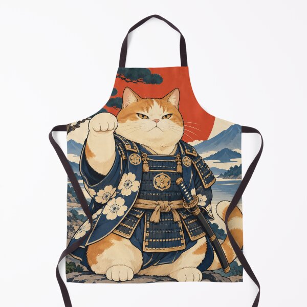 Item preview, Samurai Cat Says Hi designed and sold by Silken moonlight .