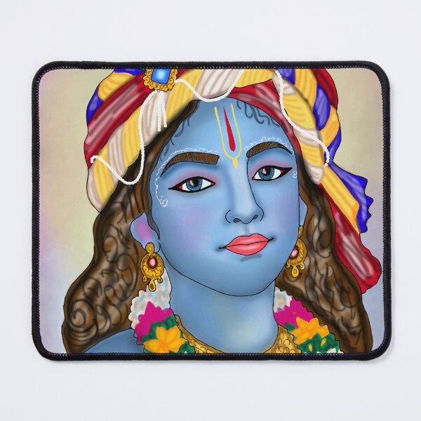 Item preview, Lord Krishna Digital Drawing | Hindu Deity Illustration & Spiritual Art designed and sold by Harshit_Digital_Arts.