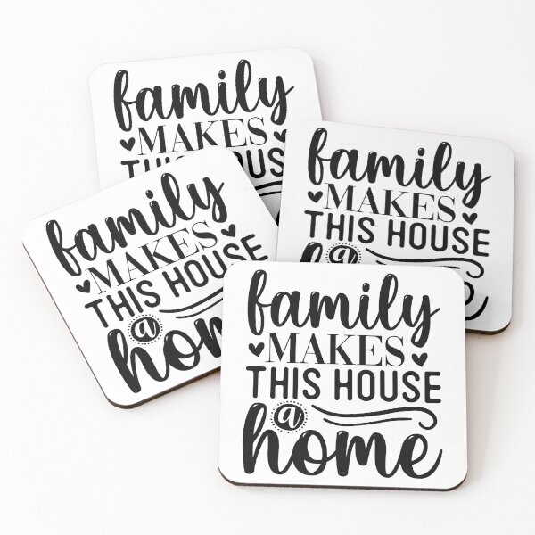 Item preview, Family Makes This House A Home Cute Script Typography designed and sold by Creative Spark.