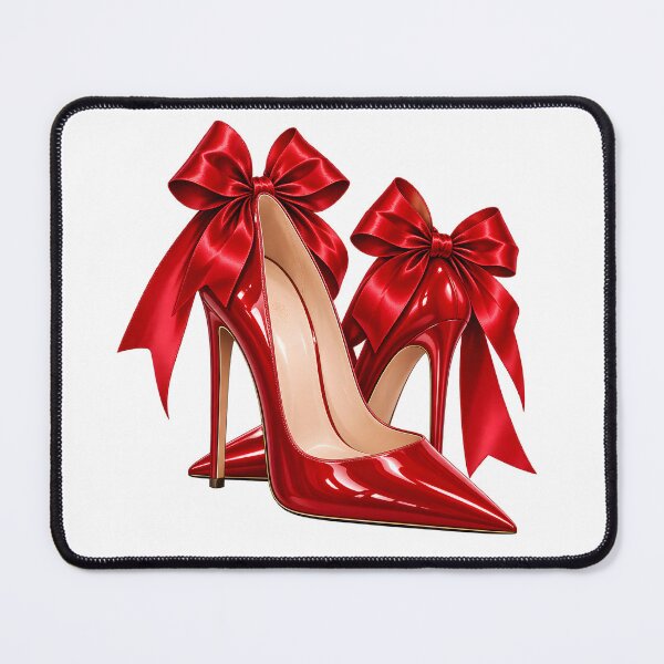 Item preview, Glamorous Red High Heels with Satin Bows designed and sold by TinyWeird.