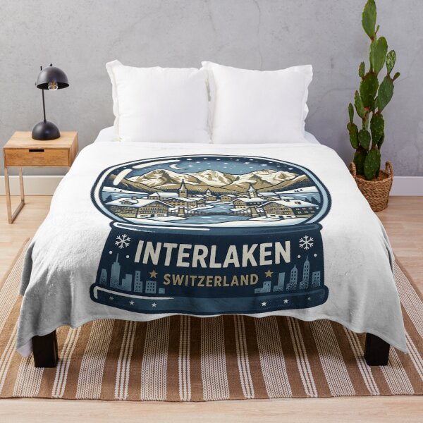 Item preview, Vintage Interlaken Snow Globe Travel Badge designed and sold by k3rstman1.