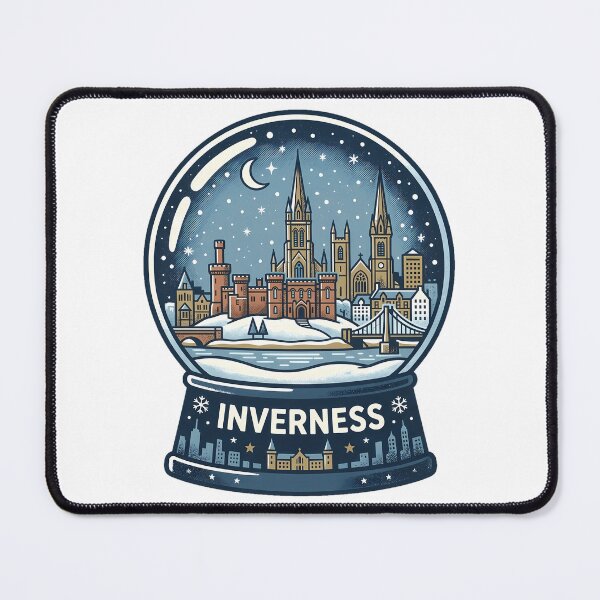 Item preview, Vintage Inverness Snow Globe Travel Badge designed and sold by k3rstman1.