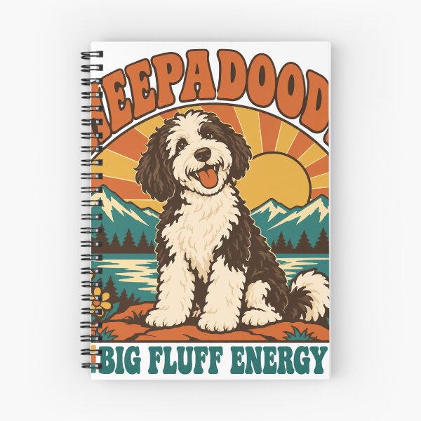Item preview, Sheepadoodle Gift - Big Fluff Energy designed and sold by RedRubyBubble.