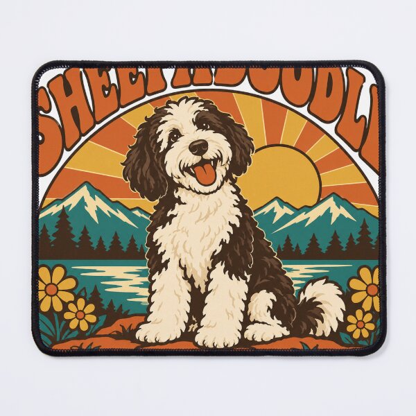 Item preview, Sheepadoodle Gift - Big Fluff Energy designed and sold by RedRubyBubble.