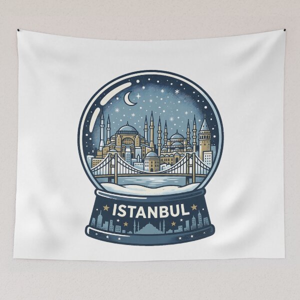 Item preview, Vintage Istanbul Snow Globe Travel Badge designed and sold by k3rstman1.