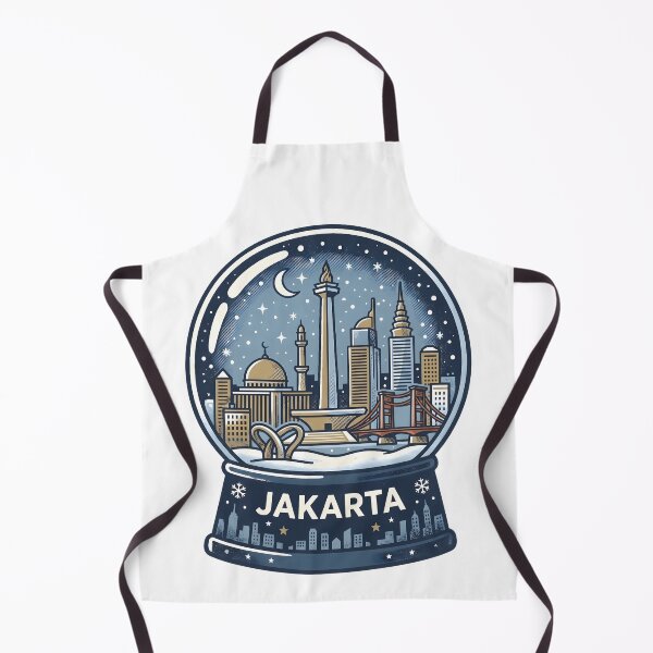 Item preview, Vintage Jakarta Snow Globe Travel Badge designed and sold by k3rstman1.