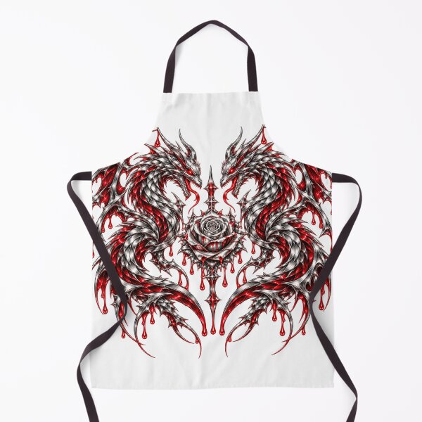 Item preview, Chrome Serpent Dragons Crimson Rose Gothic Streetwear designed and sold by QUAMULO.
