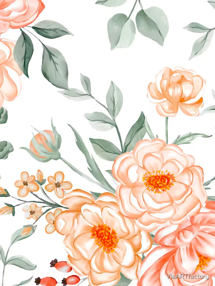 Thumbnail 4 of 4, iPhone Case, Peach Roses designed and sold by ViaARTfactory.