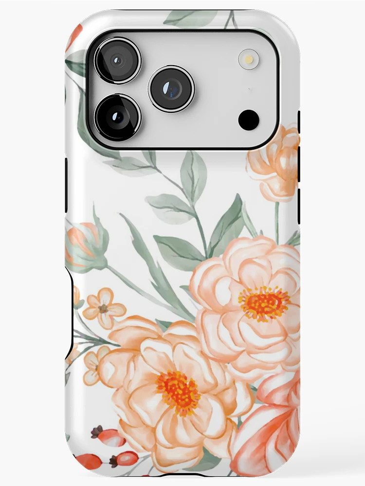 Thumbnail 1 of 4, iPhone Case, Peach Roses designed and sold by ViaARTfactory.