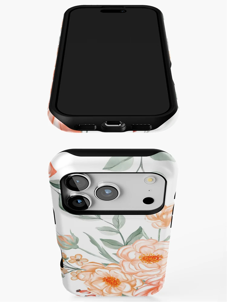 Thumbnail 3 of 4, iPhone Case, Peach Roses designed and sold by ViaARTfactory.