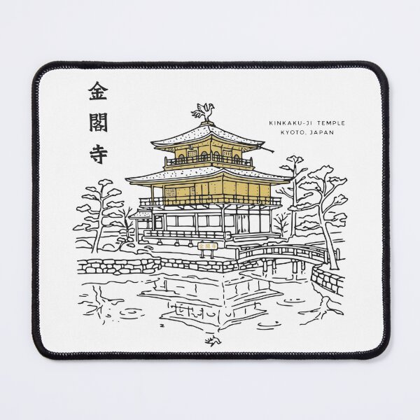 Item preview, Kinkaku-ji Golden Pavilion Kyoto Japan Line Art designed and sold by リクイペル.