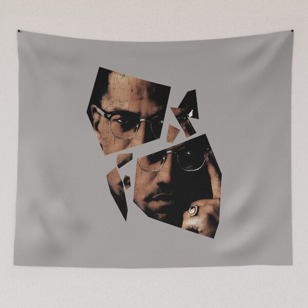 Item preview, Malcolm X Intense Portrait Distressed Graphic Tee-52 designed and sold by MatthiasBroeck.