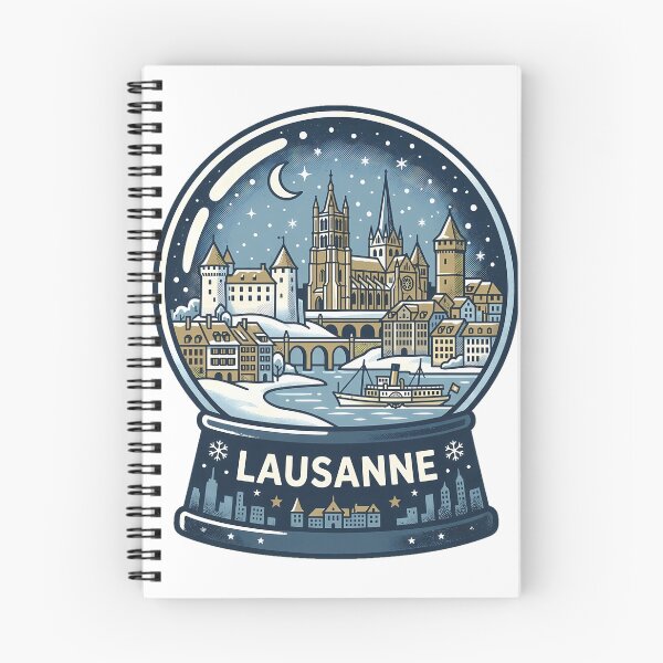 Item preview, Vintage Lausanne Snow Globe Travel Badge designed and sold by k3rstman1.