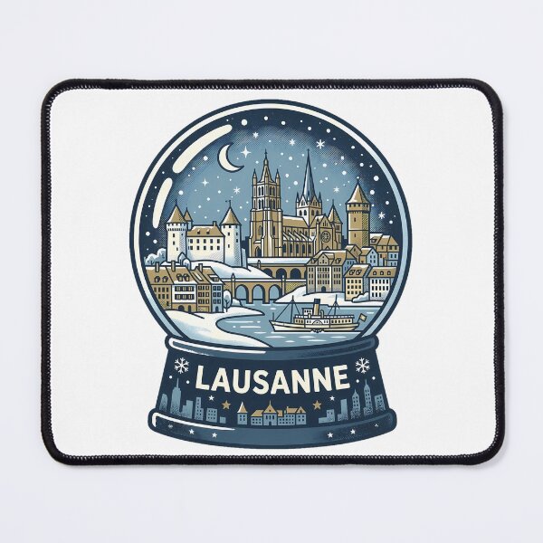Item preview, Vintage Lausanne Snow Globe Travel Badge designed and sold by k3rstman1.