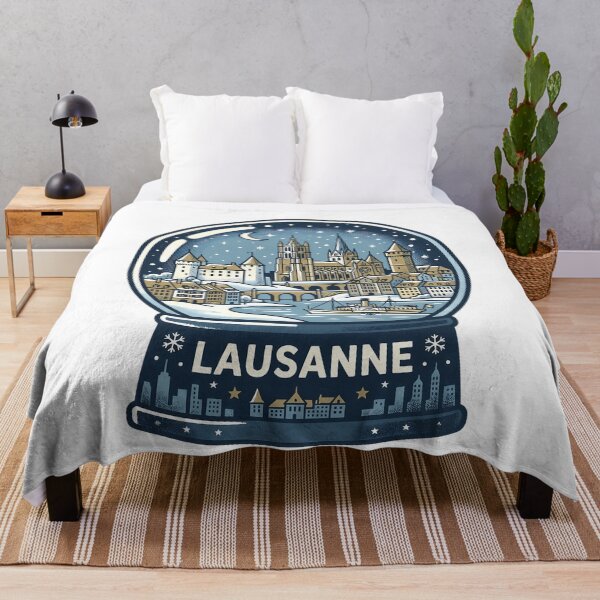 Item preview, Vintage Lausanne Snow Globe Travel Badge designed and sold by k3rstman1.