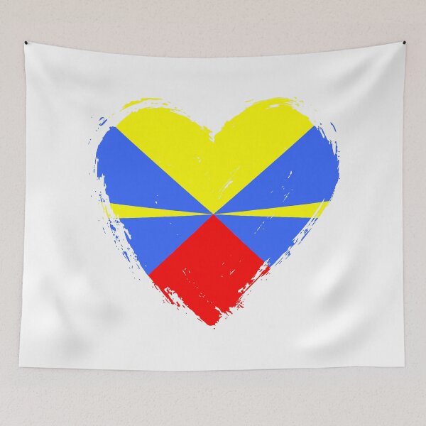 Item preview, Distressed Reunion Flag Heart RE designed and sold by shitpostee.