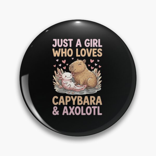 Item preview, Just a Girl Who Loves Capybara and Axolotl Design designed and sold by MiALopezArt.
