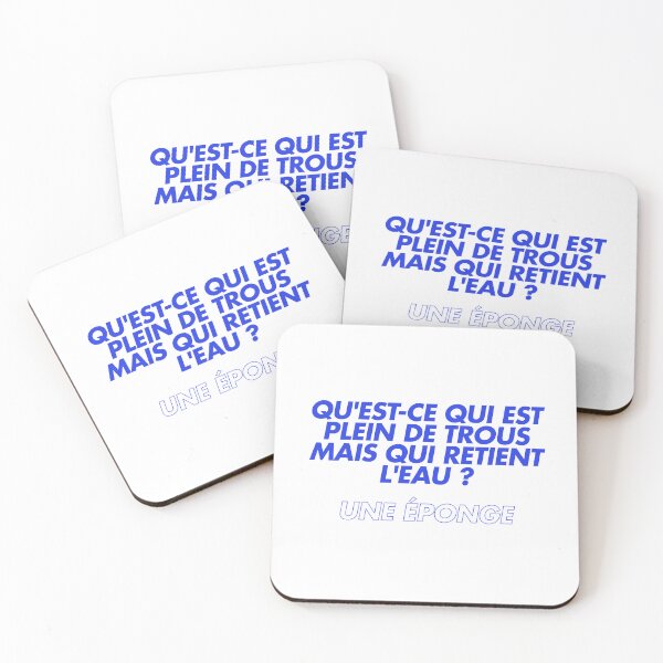 Item preview, Qu'est-ce qui est plein de trous mais qui retient l'eau ? designed and sold by Ifcitiesdesign.
