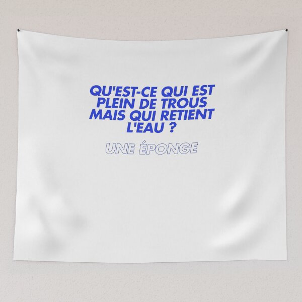 Item preview, Qu'est-ce qui est plein de trous mais qui retient l'eau ? designed and sold by Ifcitiesdesign.