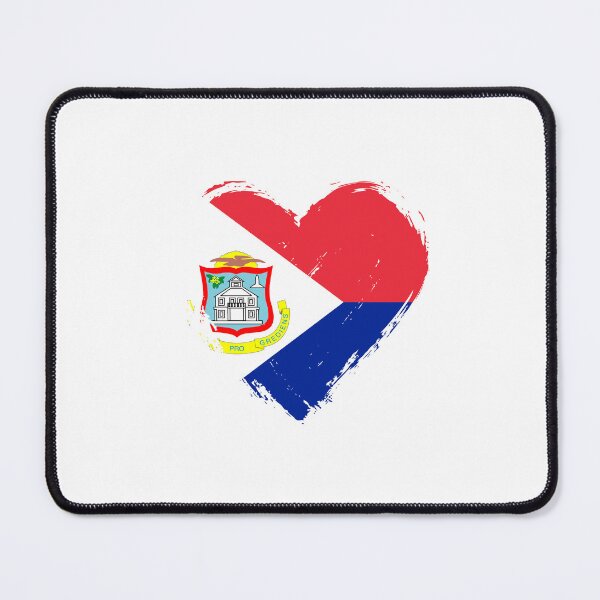 Item preview, Distressed Sint Maarten Flag Heart SX designed and sold by shitpostee.