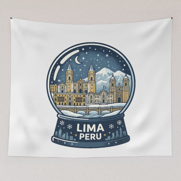 Item preview, Vintage Lima Snow Globe Travel Badge designed and sold by k3rstman1.