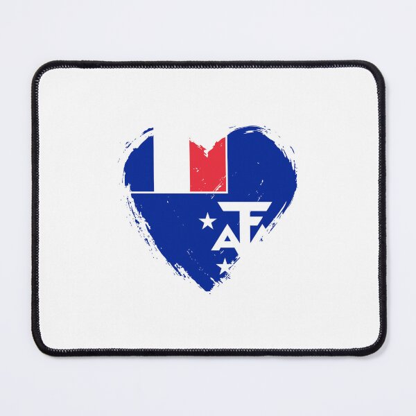 Item preview, Distressed French Southern Territories Flag Heart TF designed and sold by shitpostee.