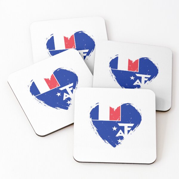 Item preview, Distressed French Southern Territories Flag Heart TF designed and sold by shitpostee.