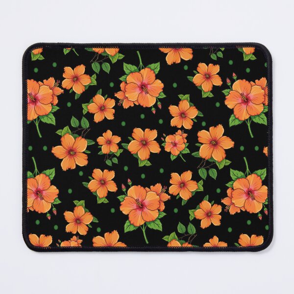 Item preview, orange hibiscus flower pattern designed and sold by EleniA8.