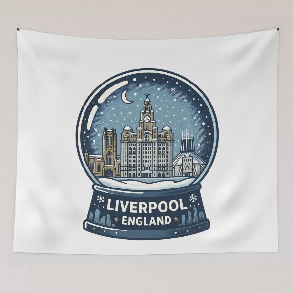 Item preview, Vintage Liverpool Snow Globe Travel Badge designed and sold by k3rstman1.