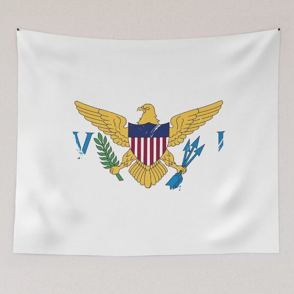 Item preview, Distressed United States Virgin Islands Flag Heart VI designed and sold by shitpostee.