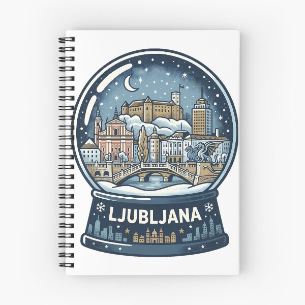 Item preview, Vintage Ljubljana Snow Globe Travel Badge designed and sold by k3rstman1.