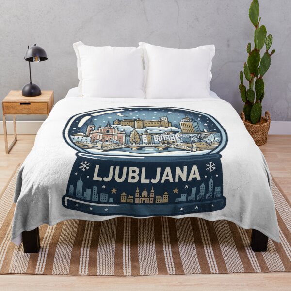 Item preview, Vintage Ljubljana Snow Globe Travel Badge designed and sold by k3rstman1.