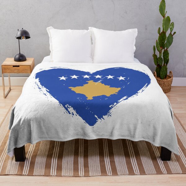 Item preview, Distressed Kosovo Flag Heart XK designed and sold by shitpostee.