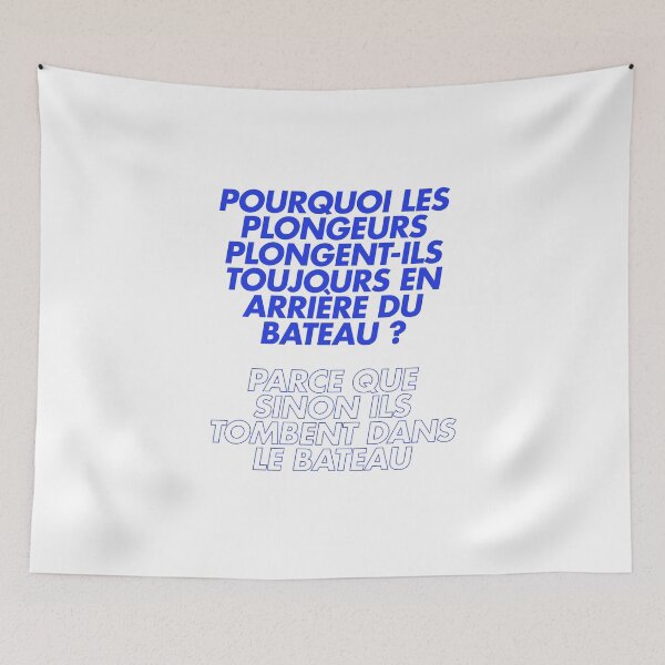 Item preview, Pourquoi les plongeurs plongent-ils toujours en arrière du bateau ? designed and sold by Ifcitiesdesign.