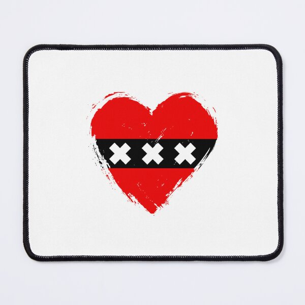 Item preview, Distressed Amsterdam Flag Heart XX designed and sold by shitpostee.
