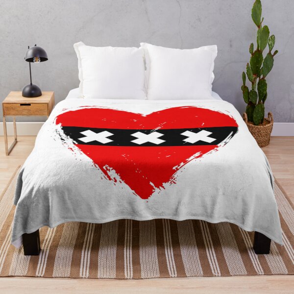 Item preview, Distressed Amsterdam Flag Heart XX designed and sold by shitpostee.