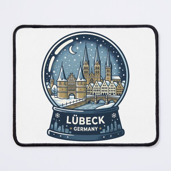 Item preview, Vintage Lübeck Snow Globe Travel Badge designed and sold by k3rstman1.
