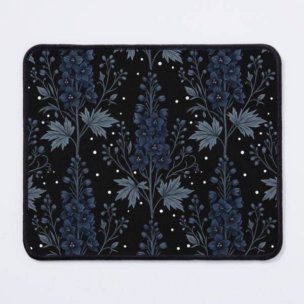 Item preview, Gothic Dark Blue Delphinium Floral Pattern designed and sold by Owcomm.