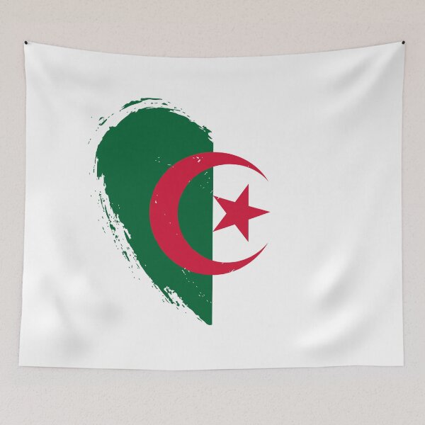 Item preview, Distressed Algeria Flag Heart DZ designed and sold by shitpostee.