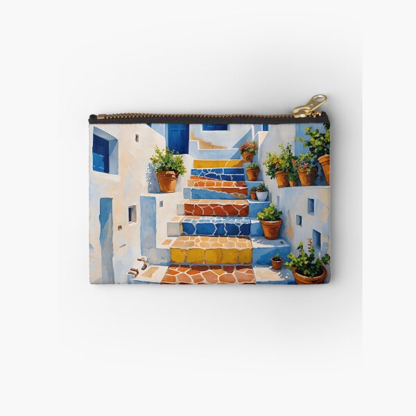 Item preview, Colorful Mediterranean Steps with Greek Island Charm designed and sold by tambanow.